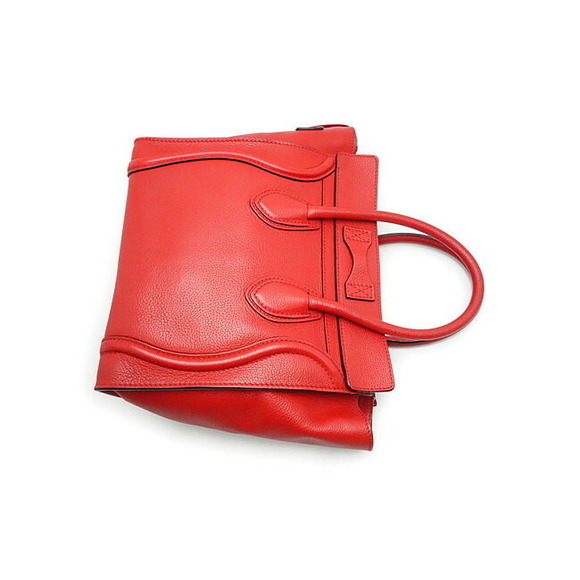 Celine Handbag Luggage Series Micro Shopper Calf Red - Picture 7 of 7